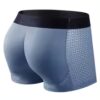 Men Trunks Built-in Fake Butt Hip Lifter Enhancer Shorts Boxer Briefs Padded Underwear Shapewear Underpants Nylon Breathable