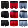 Men Trunks Built-in Fake Butt Hip Lifter Enhancer Shorts Boxer Briefs Padded Underwear Shapewear Underpants Nylon Breathable